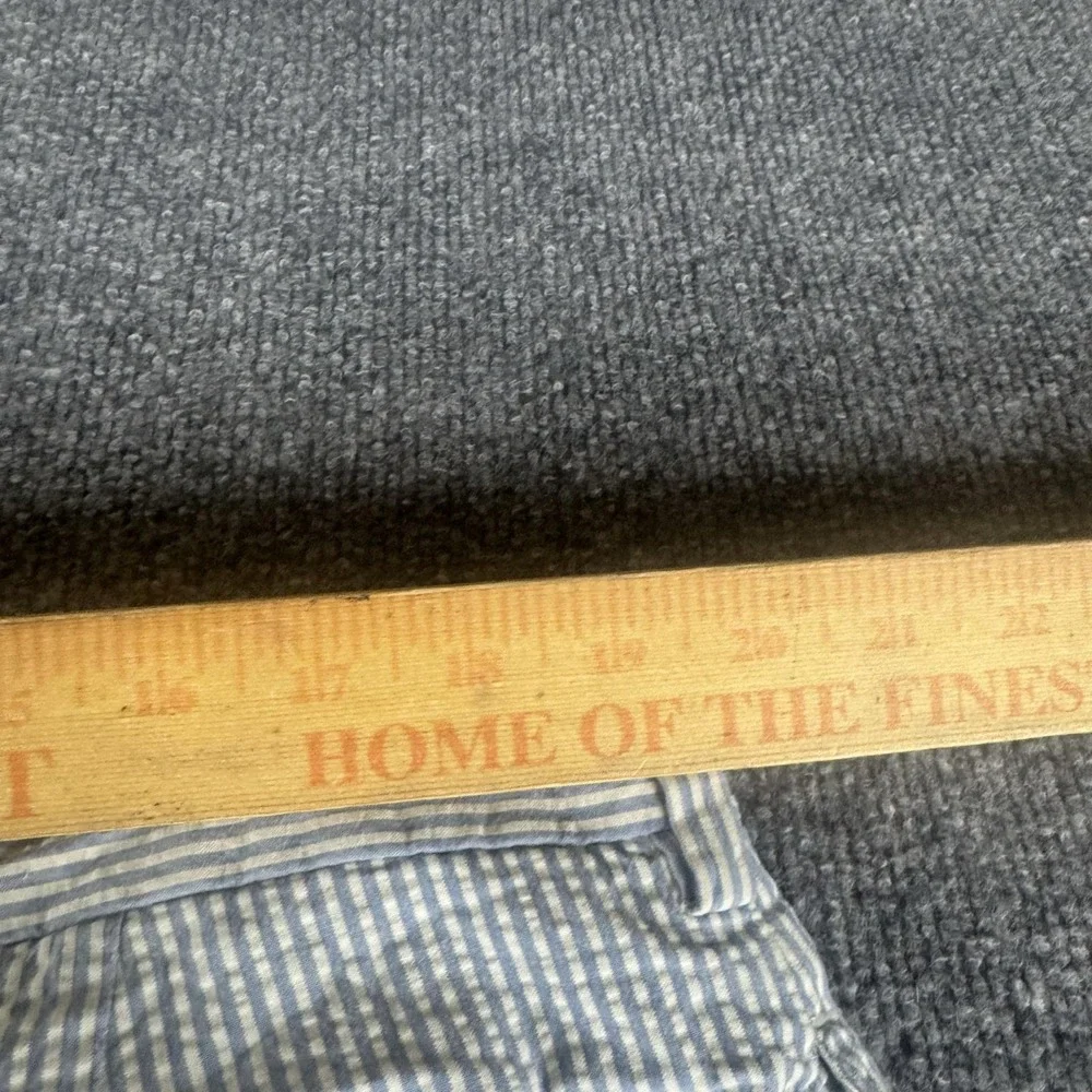 Polo Ralph Lauren Pants Mens 40x27 Blue Seersucker Stripe Cotton Chino Preppy